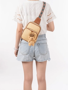 Damen Böhmisch Stroh Gewebt Brusttasche Mit Ethno Stickerei Riemen Vintage Lässig Umhängetasche Für Reisen Täglich Mode Gürteltasche
