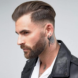 Black stainless steel hoop earrings for men featuring sword and cross charms