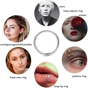 16-piece silver and gold earring and nose ring set for various body piercings