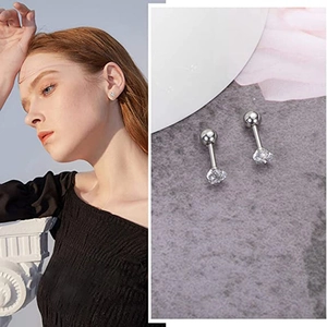 24-piece crystal ball earring set featuring sparkling studs and screw-back security
