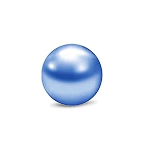 Sfera di ricambio per piercing in acrilico blu metallizzato con filettatura 16G 14G