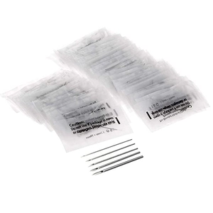 Aghi sterili per piercing in acciaio inossidabile da 10G a 20G in confezione monouso