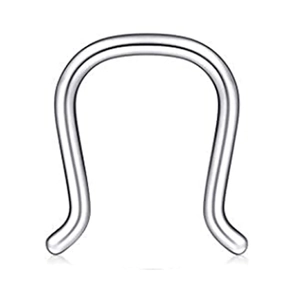 25er-Set silberne 16G 1,2mm U-förmige Septumringe aus Edelstahl mit poliertem Finish