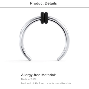 25-teiliges 316L Edelstahl Nasenring-Set 16G 1.2mm x 8mm allergiefreier Schmuck