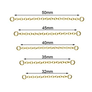 Accessori catena dorata in acciaio inossidabile da 32mm a 50mm per piercing al naso e orecchini