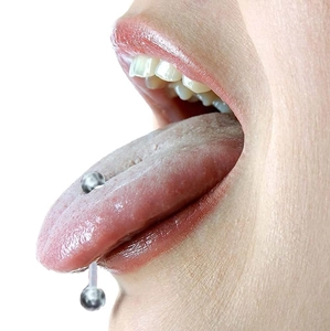 Set di 24 piercing per lingua in acciaio inossidabile con sfere oro rosa e glitterate