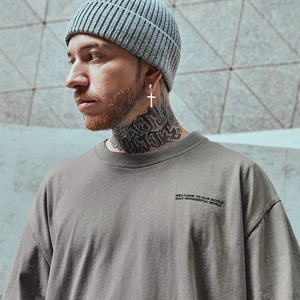 9 pares de pendientes de acero con circonita cuadrada y colgante de cruz hombre