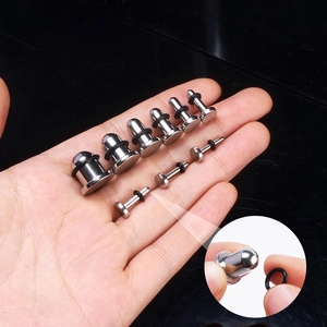 Set di 8 dilatatori per orecchie in acciaio inossidabile con O-ring in varie misure