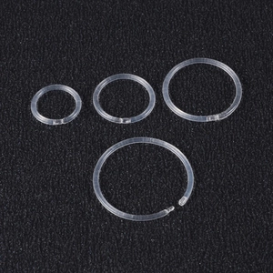 Set of 12 clear acrylic nose rings and transparent body piercing jewelry studs set