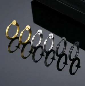 Stainless Steel Clip-on Earrings Magnetic Stud Earrings For Men Women Non-Pierced Hoop Earrings Fake Piercing Jewelry Minimalist Ear Cuffs