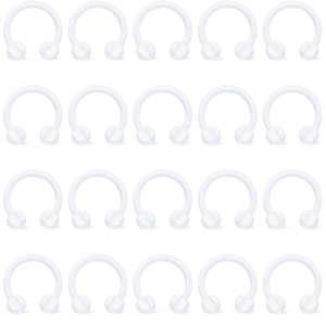 Acryl Edelstahl Hufeisen Barbell Nasenring Set Rundes Piercing Retainer Für Lippen Septum Ohr Unisex Schmuck