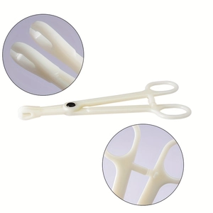 Disposable body piercing forceps with round opening and locking clasp for professional use