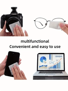 Dettagli dei panni detergenti multiuso per obiettivi fotografici, occhiali e vari schermi