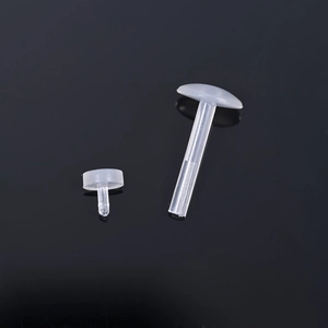 Set of 30 transparent acrylic lip studs and flexible clear soft piercing jewelry pieces