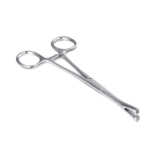 Professional 9-piece stainless steel body piercing forceps with triangular locking head