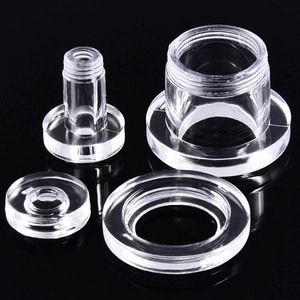 Lot de tunnels d'oreille en acrylique transparent avec filetage et design vissable