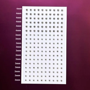 Fake body piercing stickers in 3mm and 4mm silver metallic balls for DIY makeup look