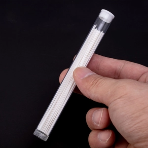 Disposable ear hole cleaning lines in transparent storage tube for ear piercing care