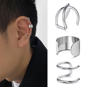 Edelstahl Ohrklemme Lippenring Ohne Ohrloch Knorpel Clip Auf Ohrringe Geometrischer Minimalistischer Schmuck Für Herren Damen