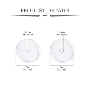 Dischi in silicone per piercing da 7mm con fori da 1,2mm e 1,6mm per la guarigione