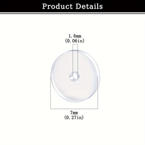 Dischi curativi in silicone da 7mm con foro da 1,6mm per supporto di piercing