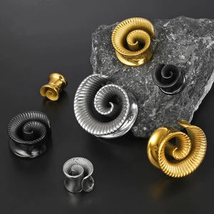 Unisex Edelstahl Spiralschnecke Ohrdehner Plugs Taper Stretching Kit Körper Piercing Schmuck Für Ohrloch Dehnung