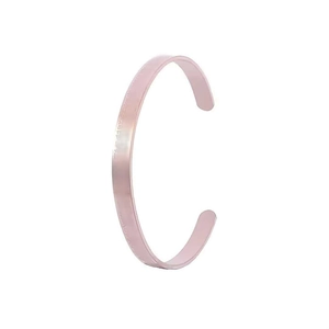 Bracciale rigido a C in acciaio inossidabile oro rosa con incisione Ayatul Kursi