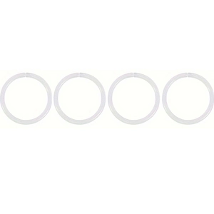 Set di quattro piercing trasparenti in acrilico invisibile dal design minimale