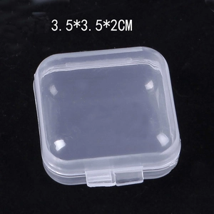 Scatola trasparente in acrilico per gioielli piercing, dimensioni 3,5x3,5x2 cm