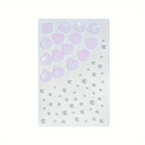 Autocollants de perles et coquillages irisés pour le nail art et décorations créatives