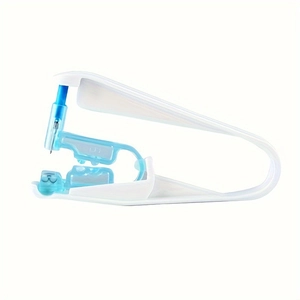Kit de pistolet de perçage d'oreille jetable avec boîtier en plastique blanc et bleu