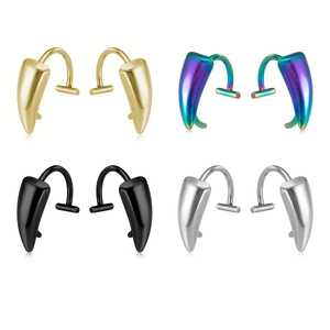 Edelstahl Lippenringe in Krallenform in den Farben Gold, Regenbogen, Schwarz und Silber
