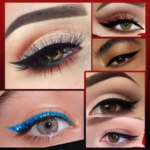 Επαγγελματικά αυτοκόλλητα eyeliner με γκλίτερ σε διάφορα χρώματα για μακιγιάζ πάρτι
