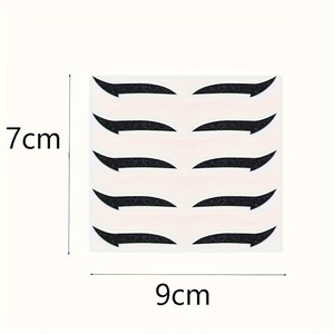 5 ζευγάρια μαύρα γκλίτερ αυτοκόλλητα eyeliner, σχέδιο cat-eye, μέγεθος 9cm x 7cm