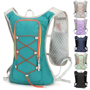 Lightweight Breathable Hydration Backpack For Running Cycling Hiking Tear Resistant Nylon Sports Daypack Reflective Design Unisex