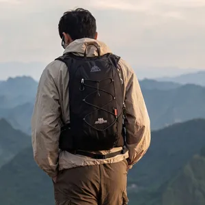 Black 18L lightweight hiking and cycling backpack with adjustable straps by Azela Outdoors