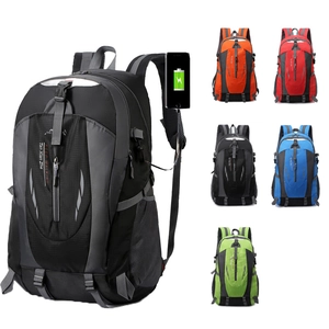 Large Capacity Hiking Backpack Waterproof Nylon Outdoor Travel Rucksack With USB Charging Port For Men Women Trekking Bag