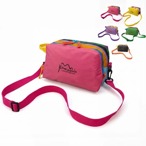 Waterproof Nylon Color Block Crossbody Bag For Men Women Outdoor Travel Shoulder Bag Casual Multi Zipper Messenger Bag Hiking Camping