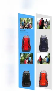 Detailed comparison of six colors for the 60L outdoor hiking backpack with 3D straps