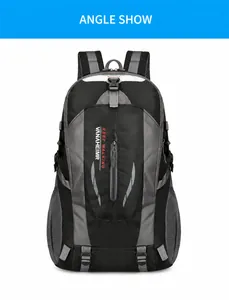Close-up of waterproof outdoor backpack with VANAHEIMR logo and breathable straps