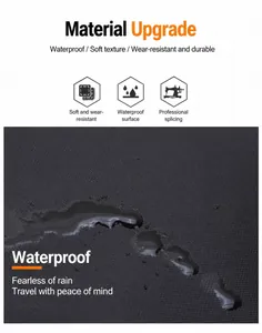 Detail showing waterproof Oxford fabric texture on a large capacity business laptop backpack