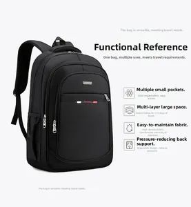 Mochila para portátil impermeable con múltiples compartimentos y correas ergonómicas