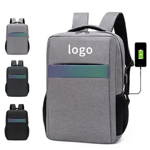 Wasserdichter Business Laptop Rucksack USB Ladeanschluss Reflexstreifen Herren Damen Reisetasche Profi Schulrucksack