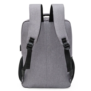 Wasserdichter dunkelgrauer Business-Laptop-Rucksack mit Polsterung und USB-Anschluss
