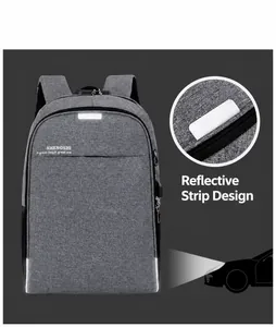 Sac à dos professionnel avec bandes réfléchissantes de sécurité et port de charge USB