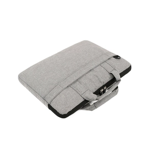 Graue Laptoptasche mit Doppelgriffen und robustem Polyestergewebe für 15,6-Zoll-Laptops