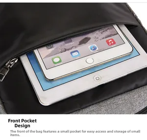 Detailansicht der Multifunktions-Business-Rucksack-Vordertasche mit zwei Tablets