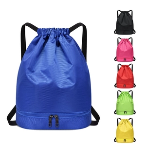 Waterdichte Oxford Trekkoordsluiting Rugzak Met Droog Nat Scheiding Bodemcompartiment Sport Fitness Zwemmen Reizen Unisex Tas
