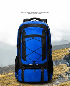Waterproof outdoor backpack with large capacity and multi-compartment design for hiking