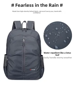 Dettaglio del tessuto Oxford resistente all'acqua dello zaino sportivo capiente